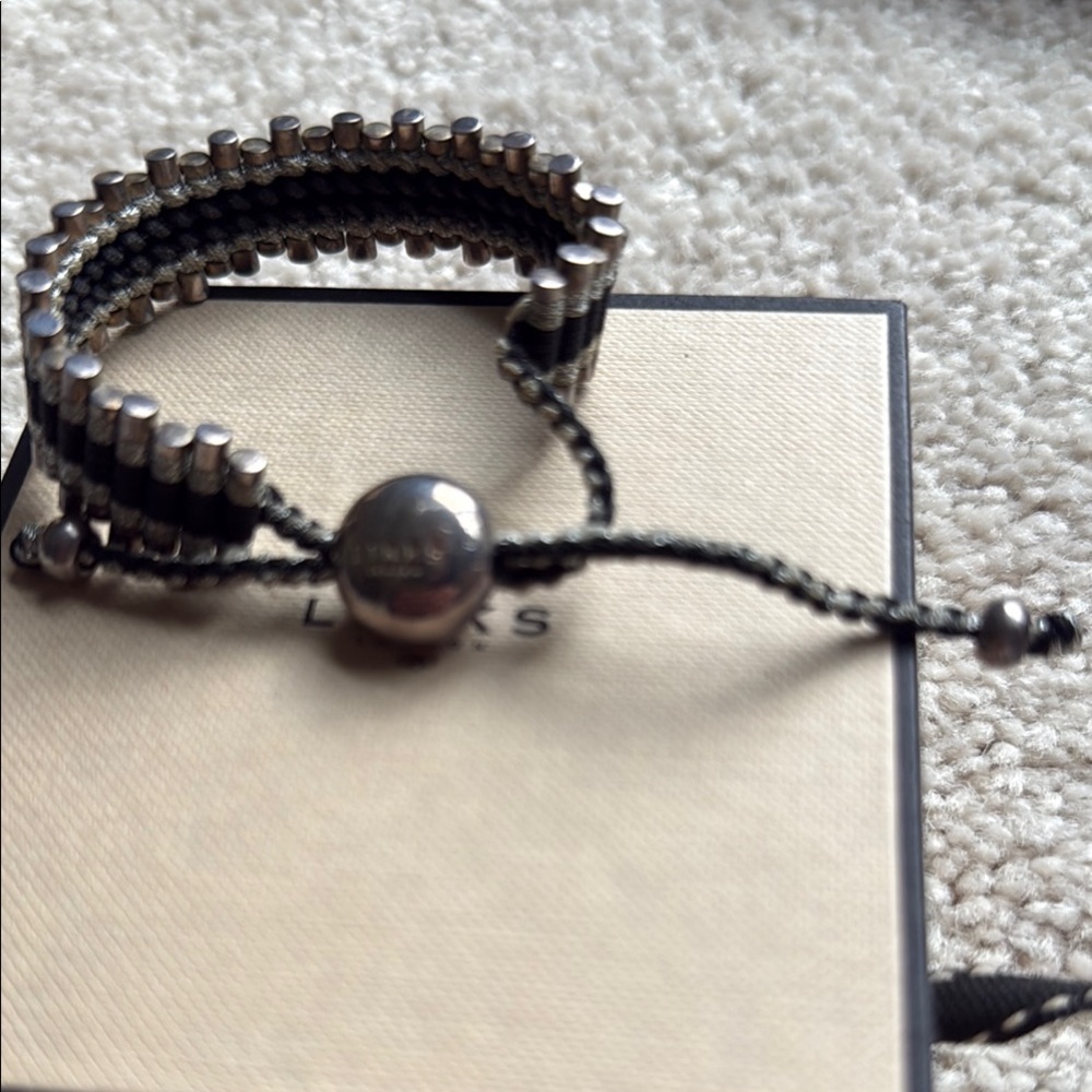 LINKS OF LONDON sterling silver and silver grey Bracelet - Picture 3 of 3